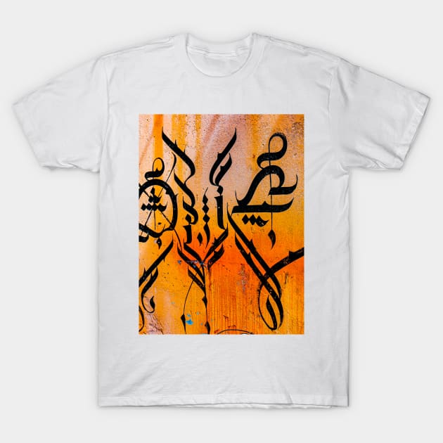 Arabian Calligraphy on wall T-Shirt by kall3bu